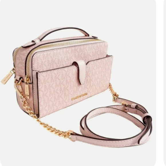 MICHAEL KORS Jet Set Medium Saffiano Leather Smartphone  NWT - MICHAEL KORS JET SET MEDIUM DOUBLE ZIP CROSSBODY main image 2